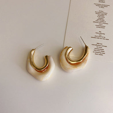 Resin Hoop Earrings