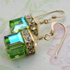 Green Stones Drop Earrings