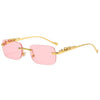 Fashion Vintage Rimless Square