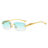 Fashion Vintage Rimless Square